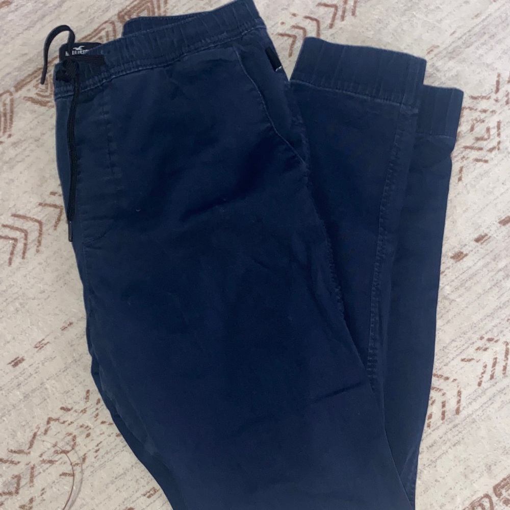 Hollister Mens Navy Blue Jogger Pants